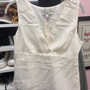 Ann Taylor Women's Ivory V-Neck Blouse